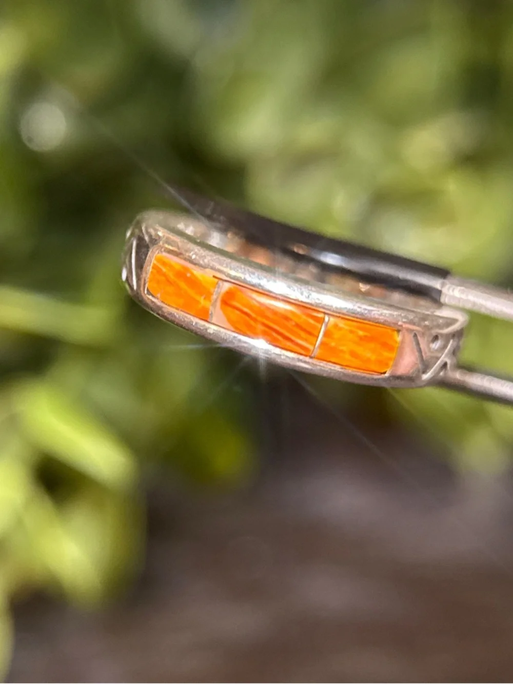 Sterling‎ Silver 925 Inlay Band Ring
